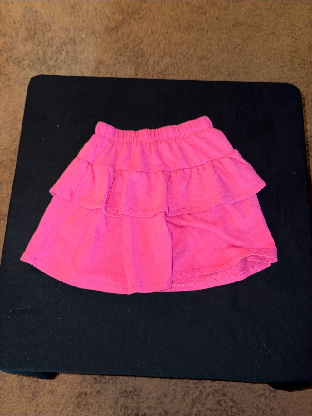 wonder nation Bright Pink Tiered Ruffle Mini Skirt